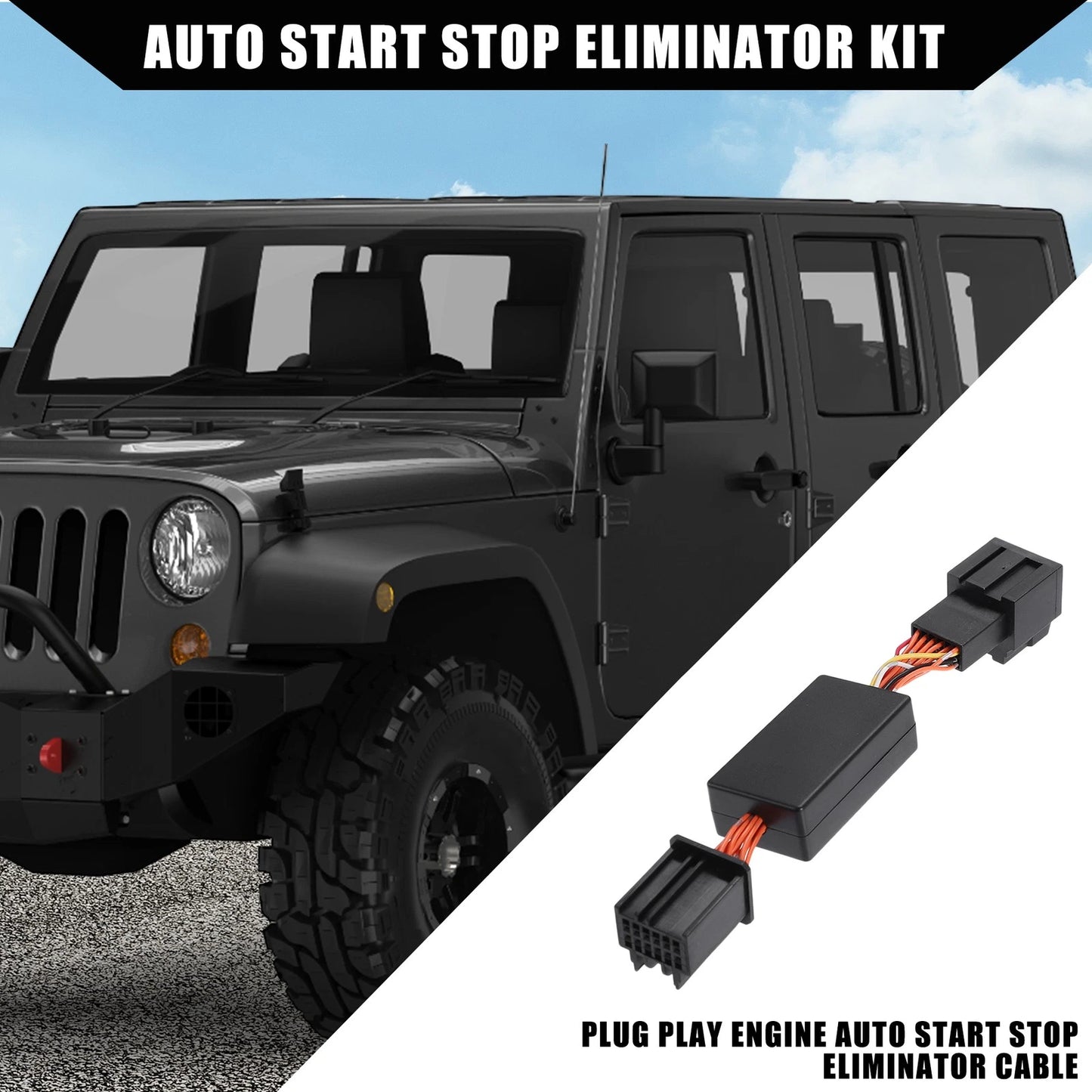 Car Auto Start Stop Canceller 1 Set for Jeep Wrangler JL JLU (2018-2023)