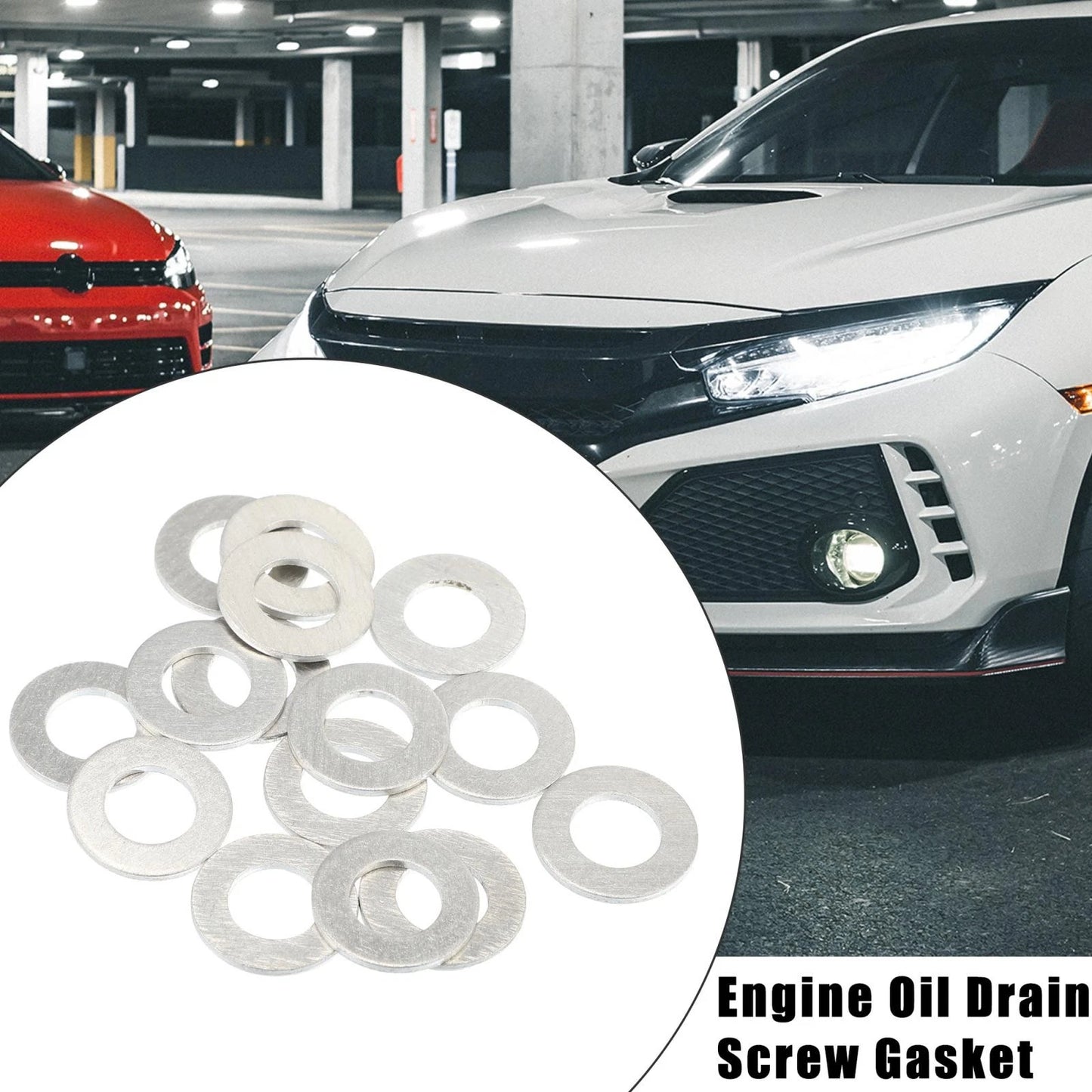 15 Pcs M12 Engine Oil Drain Screw Gaskets for Toyota Prius (2001-2005)