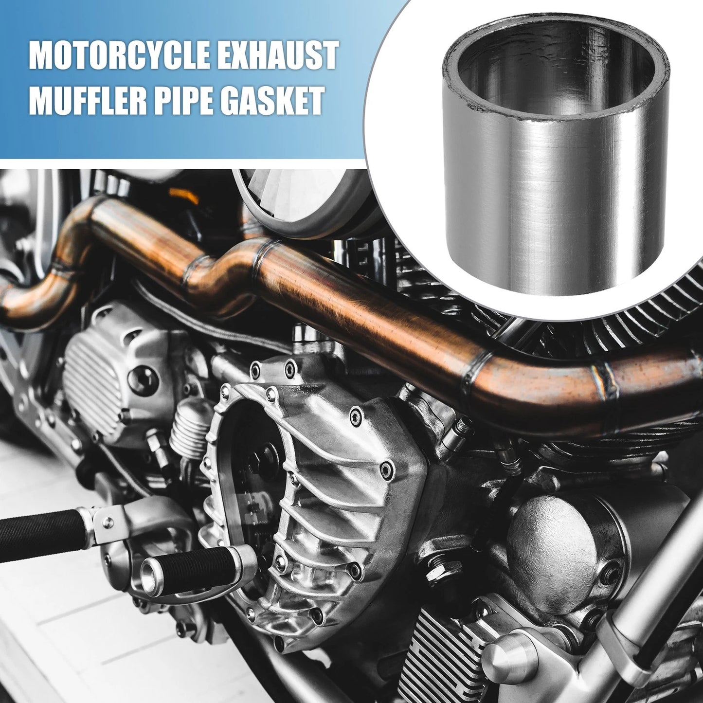 Gasket / 2 x Exhaust Muffler Gasket 30mm ID Silencer Connector for Motorcycle