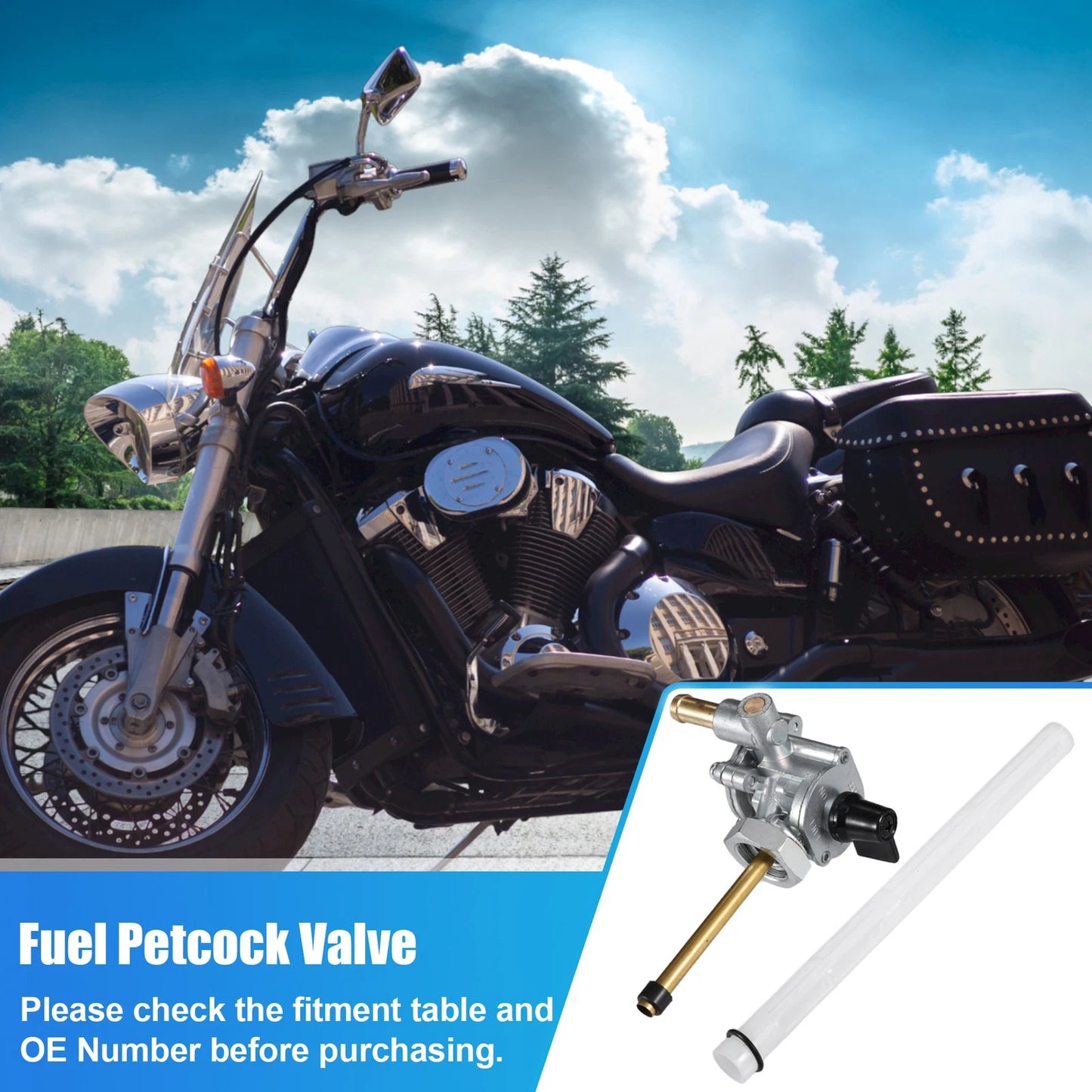 Fuel Gas Tank Switch Valve Petcock Set for Honda Shadow Aero VT750C2 (2004-2009)