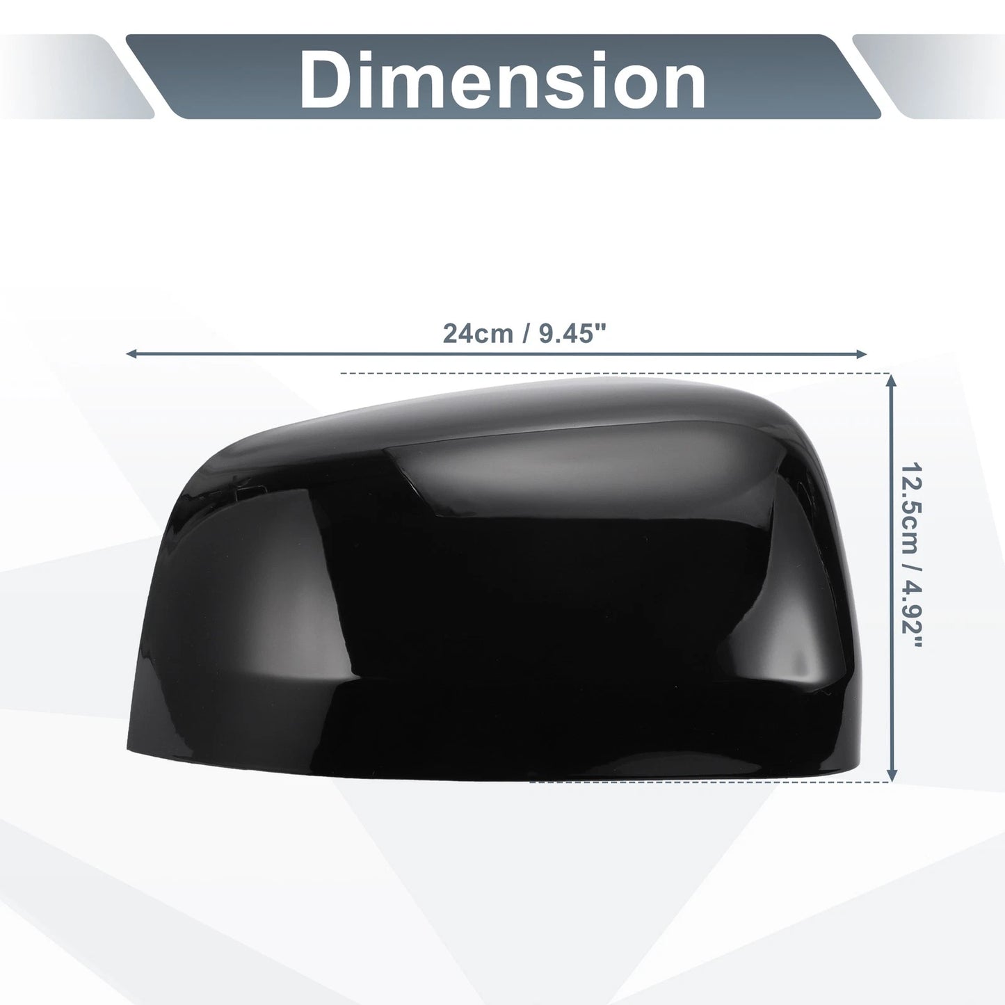 Rearview Mirror Cover Cap Gloss Black for Jeep Grand Cherokee, Dodge