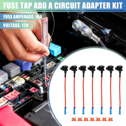 7 x Universal 10A Low Profile Mini APS Fuse Taps for Car (12V)