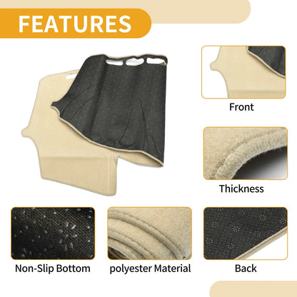 Dashboard Cover Mat for Ford Focus (2012-2018) - Beige 1 x Carpet