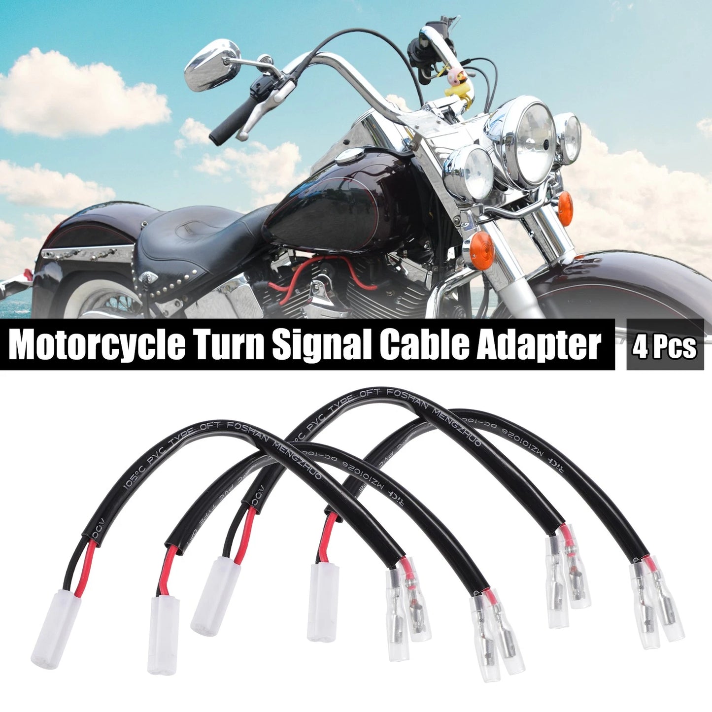 Turn Signal Cable Adapter Connectors 4 x for Yamaha R6