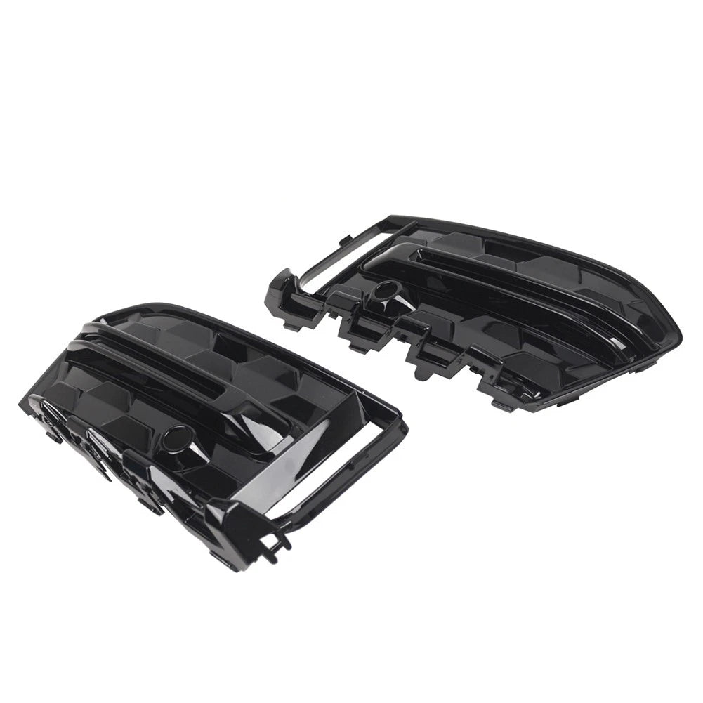 Front Lower Fog Light Frame Covers Glossy Black for Audi A6 C8 (2023-2025)