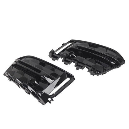 Front Lower Fog Light Frame Covers Glossy Black for Audi A6 C8 (2023-2025)