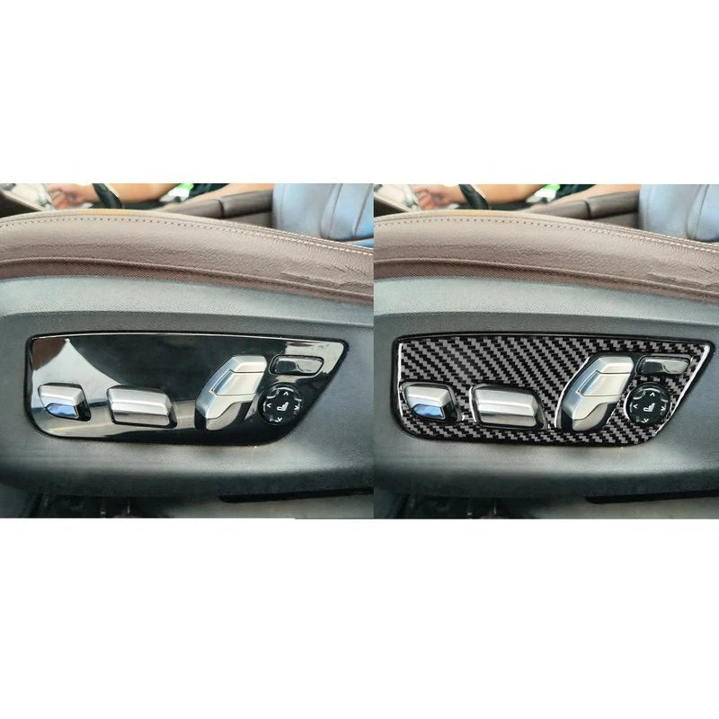 Soft Carbon Fiber Front Seat Adjust Panel Trim for BMW 7 Series G11 2016-2022