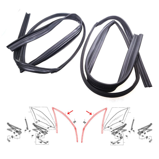 Front Door Glass Run Channel Seal for Honda Civic 3DR EG3 EG4 EJ1 EJ2 1991-1995