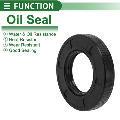 Oil Seal Rotary Shaft Seal NBR Rubber 40x72x12mm High Pressure Black