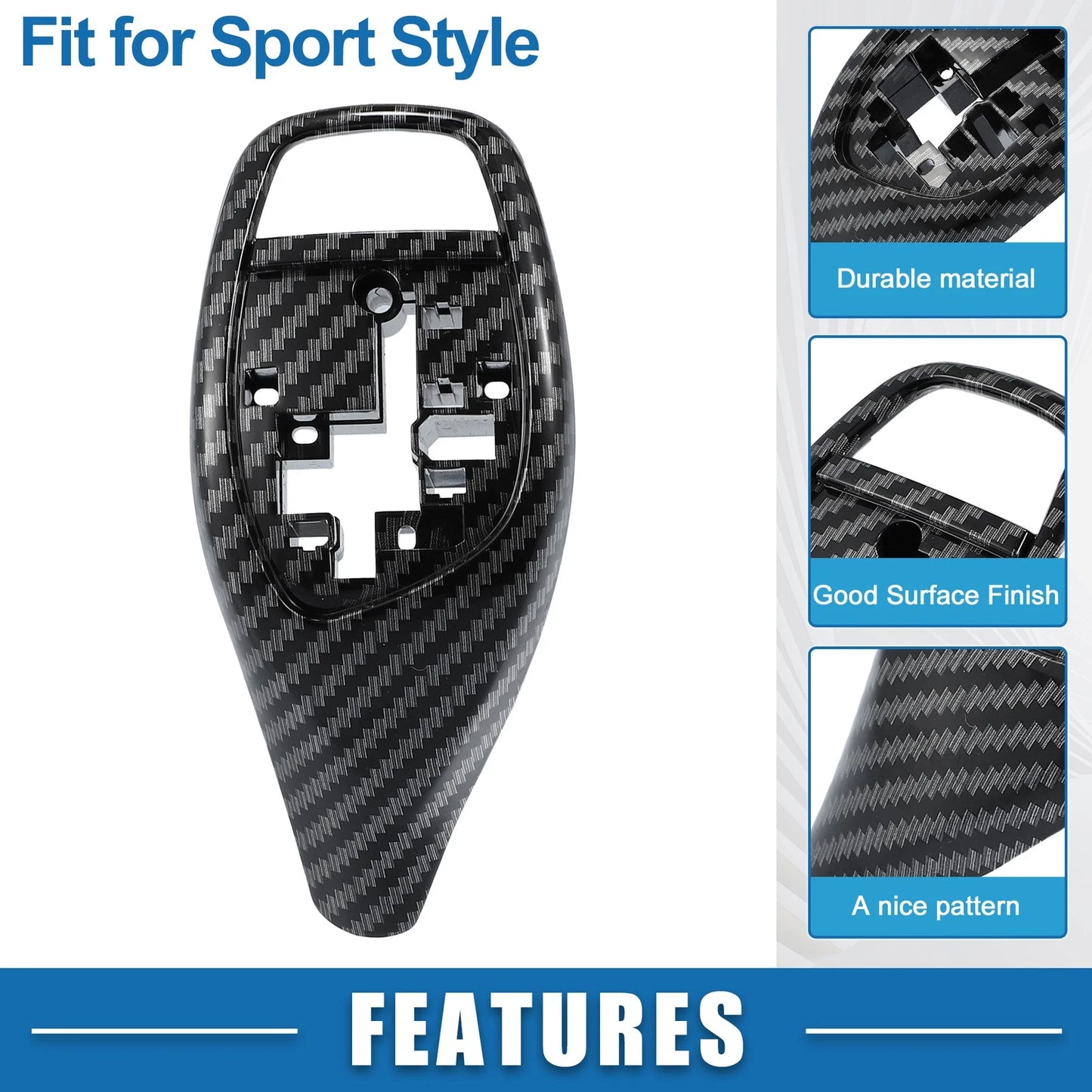 Gear Shift Lever Cover for BMW 1 2 3 4 5 6 7 Series X3 X4 Carbon Fiber (2006-2023)