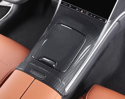 Carbon Fiber Gear Shift Box Panel Cover Trim for 2023 Mercedes-Benz GLC X254