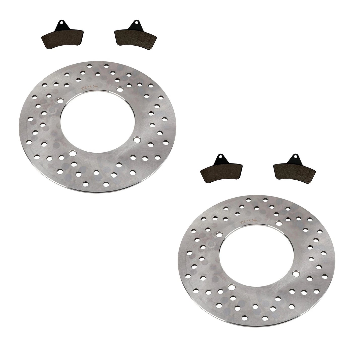 Front Brake Rotors & Semi-Metallic Pads for Arctic Cat Bearcat 454 (1996–1998)