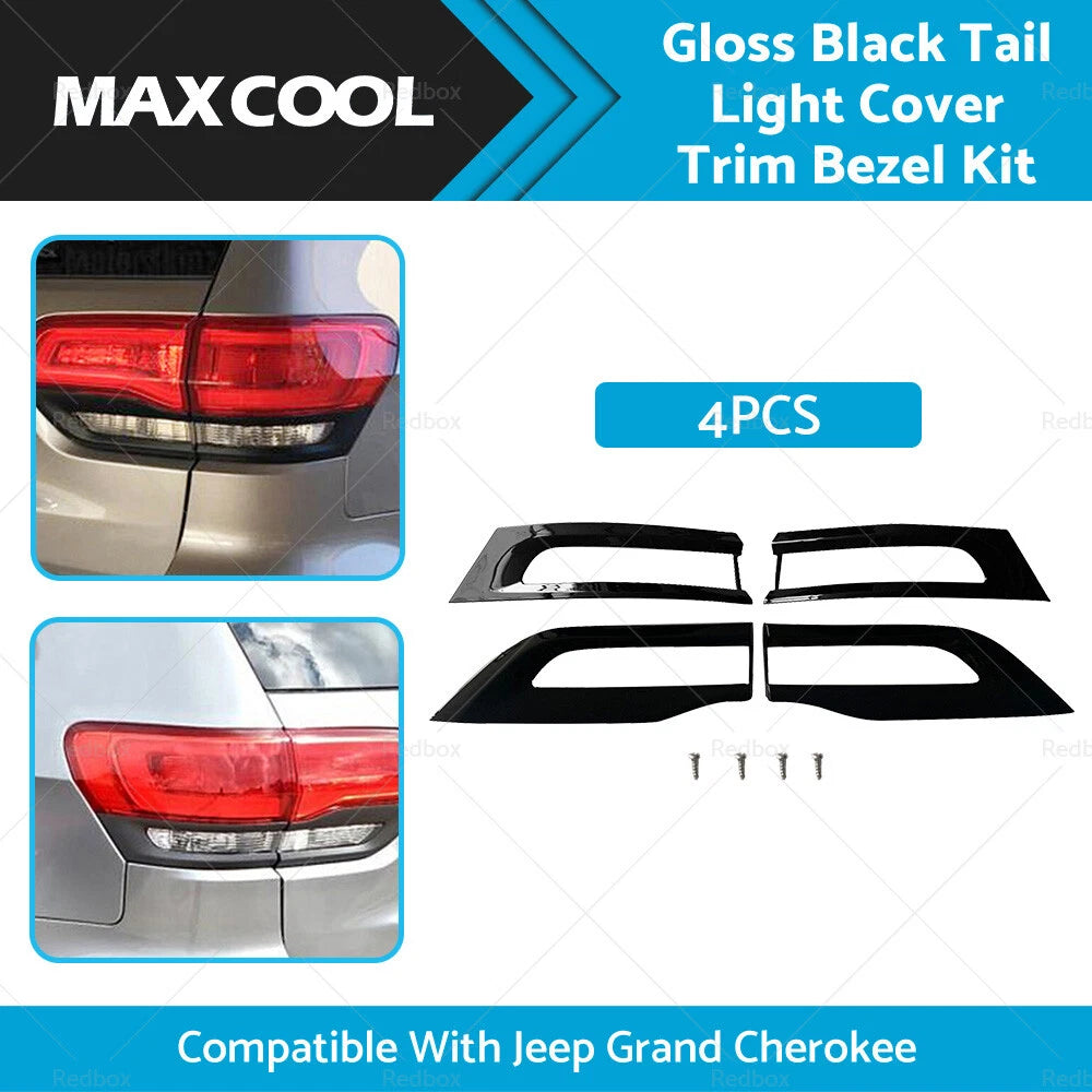Gloss Black Tail Light Covers for Jeep Grand Cherokee (2014-2020)