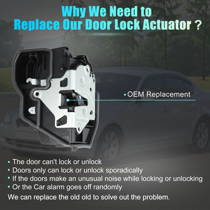 Rear Left Side Door Lock Actuator Motor for BMW E60 E65 E70 E90 (2001-2016)