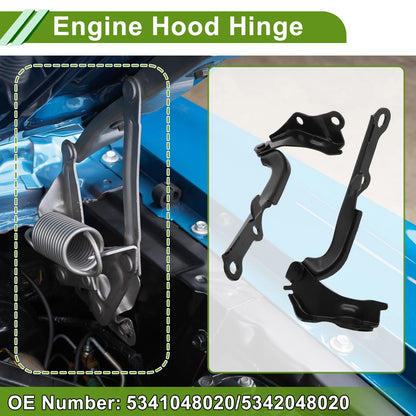 Hood Hinges 1 Pair Front Bonnet Bracket for Toyota 4Runner (2003–2006)