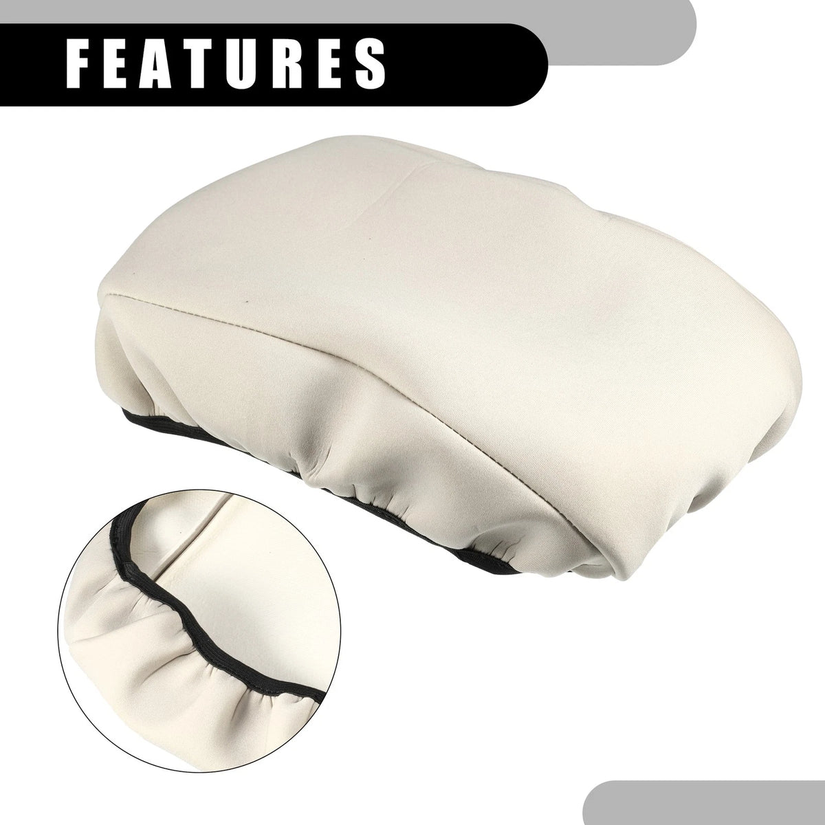 Center Console Armrest Cover for Ford Fusion (2013-2019) Neoprene Beige