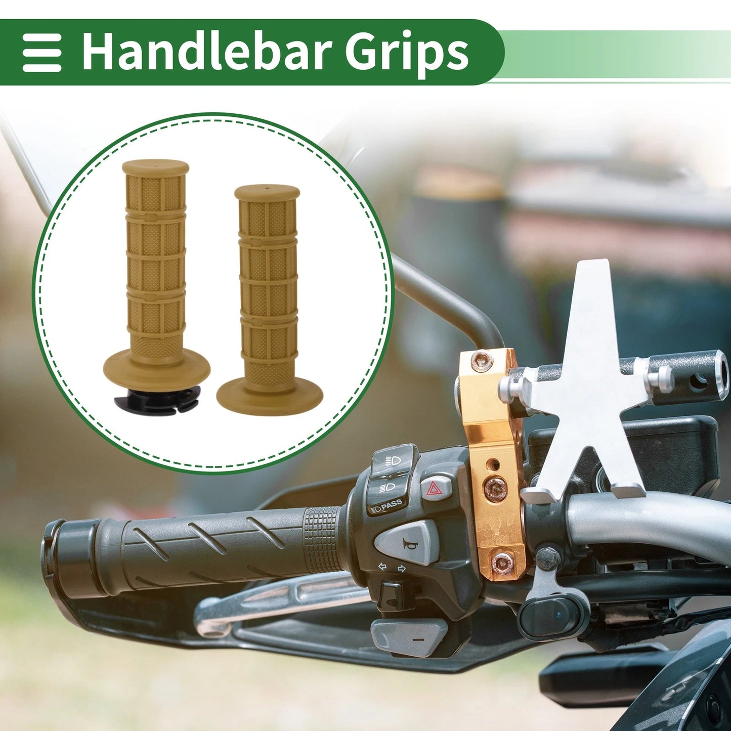 7/8" 22mm Grips Cover Kit Handlebar for Motorcycle