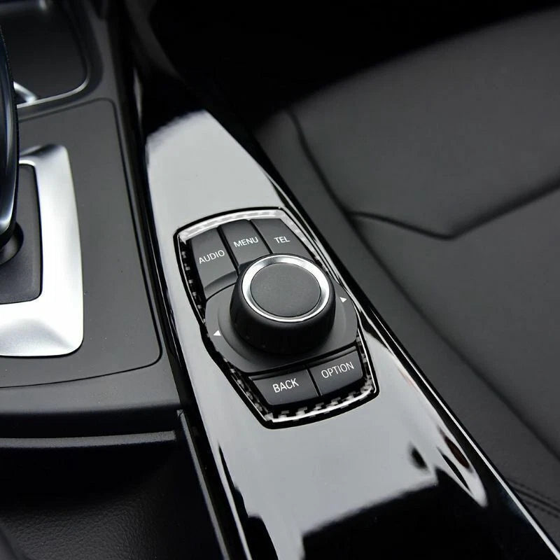 Carbon Fiber Multimedia Switch Cover Trim for BMW 3 Series F30 F33 F34 F36