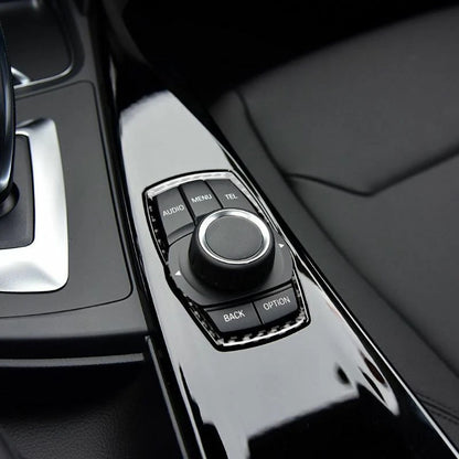 Carbon Fiber Multimedia Switch Cover Trim for BMW 3 Series F30 F33 F34 F36