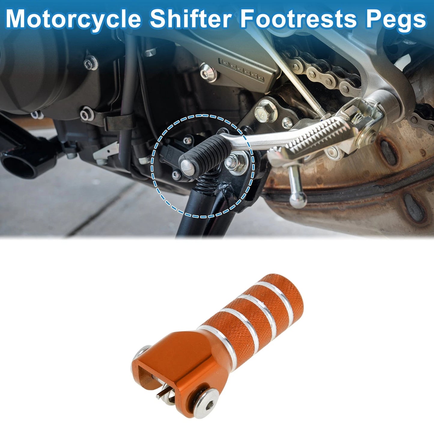 Footrests Pegs / Orange 1 Pc for Yamaha YZF