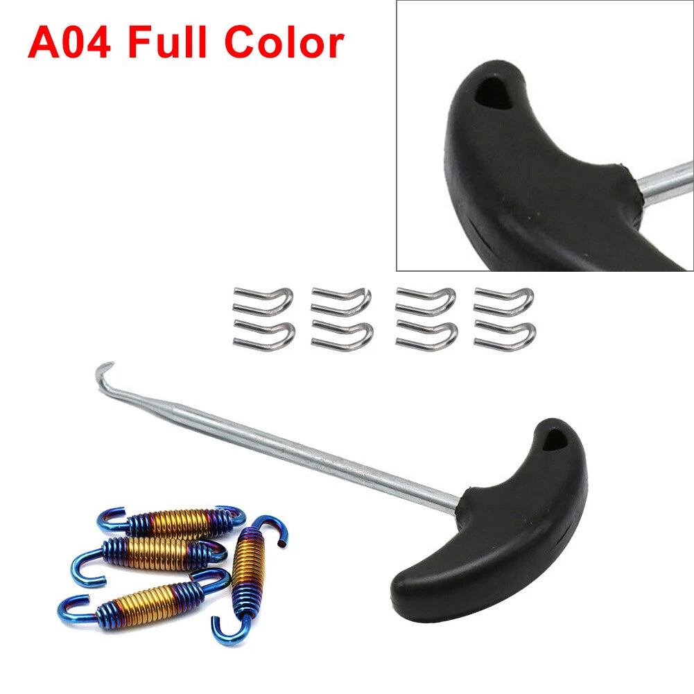 Stainless Steel Exhaust Pipe Muffler Mounting Springs Hooks for Motorcycle