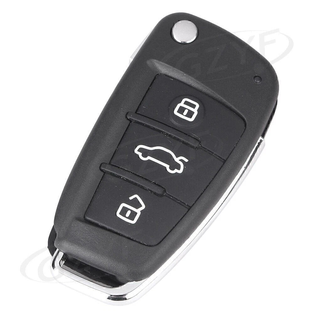 Folding Key Shell Remote Case 3 Buttons for Audi Q7 A8 Quattro (2007-2015)