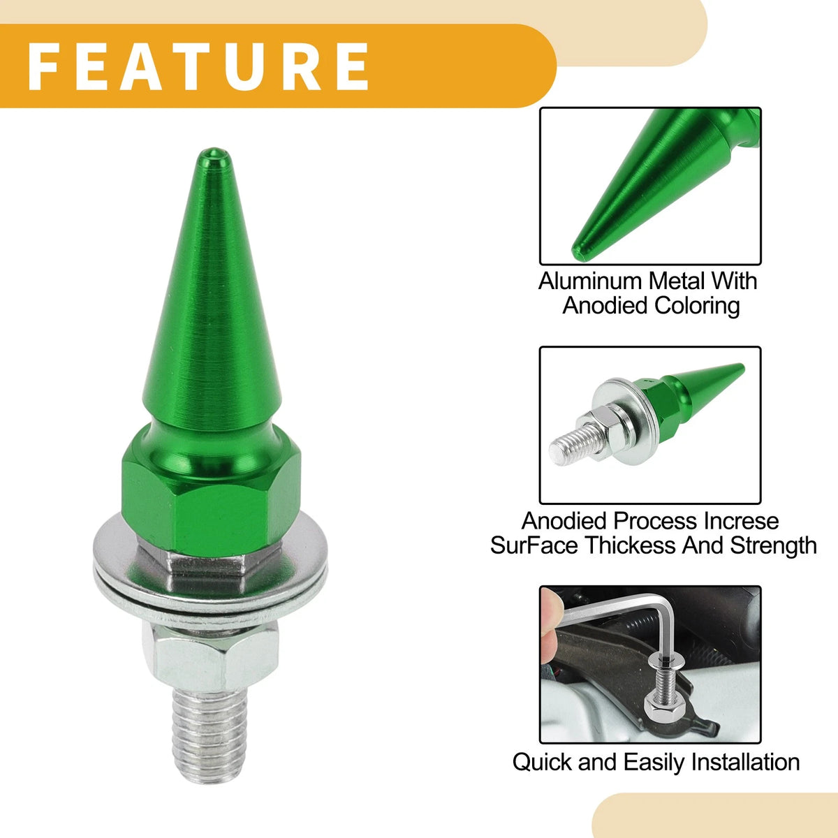 License Plate Screws Cover / 54mm / 4 x Universal Motorcycle M6