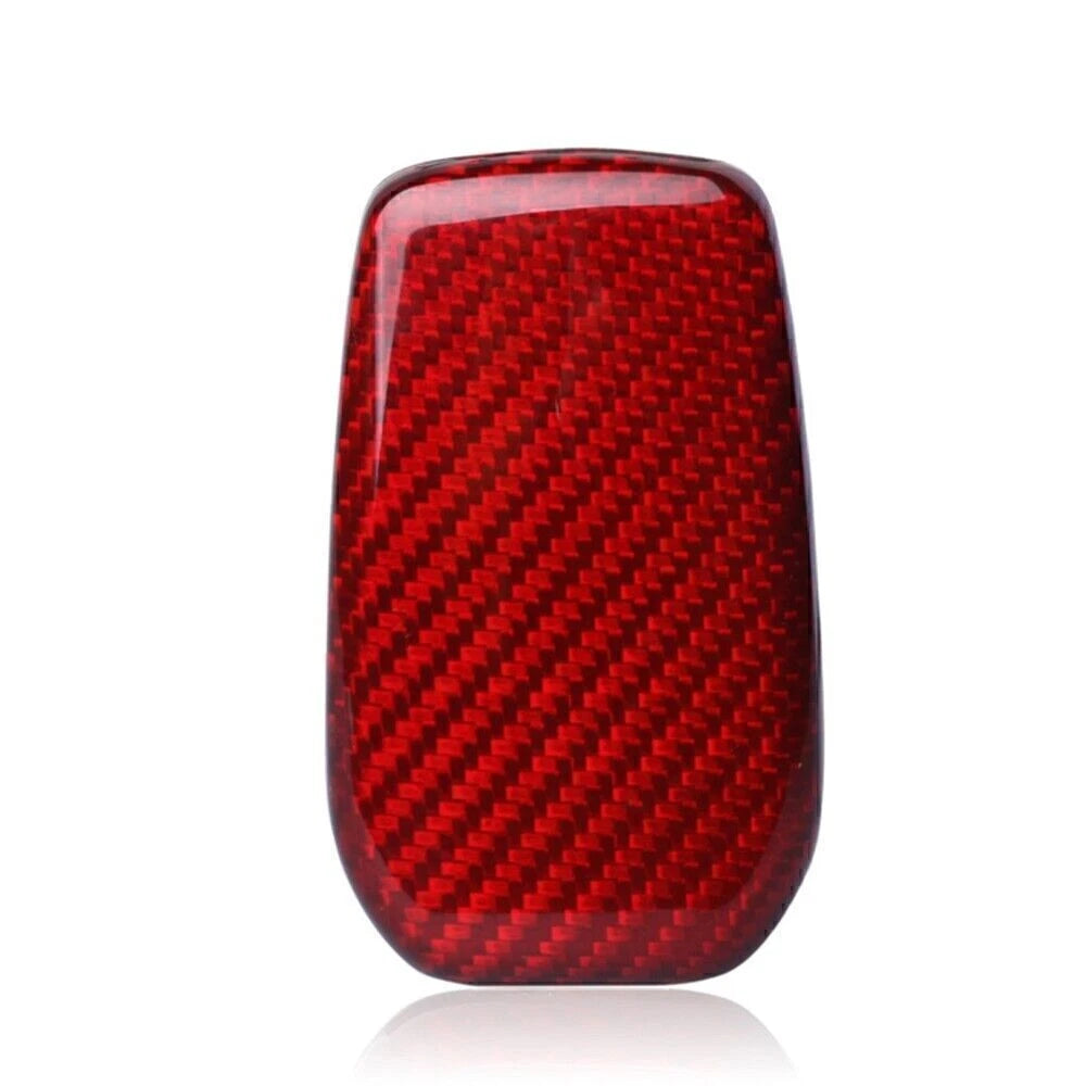 Red Carbon Fiber Smart Key Case for Toyota Fortuner Hilux Prado (2015-2023)
