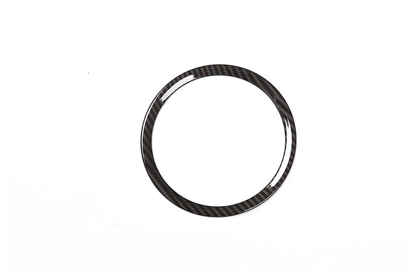 Carbon Style Steering Wheel Logo Circle Trim fit For Jaguar XE XF 2016-2018
