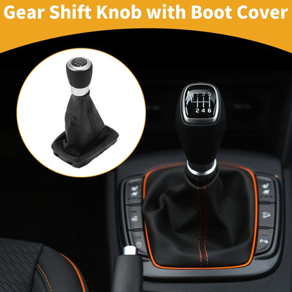 6 Speed Gear Shifter Knob & Cover for Ford Galaxy (2005-2006)