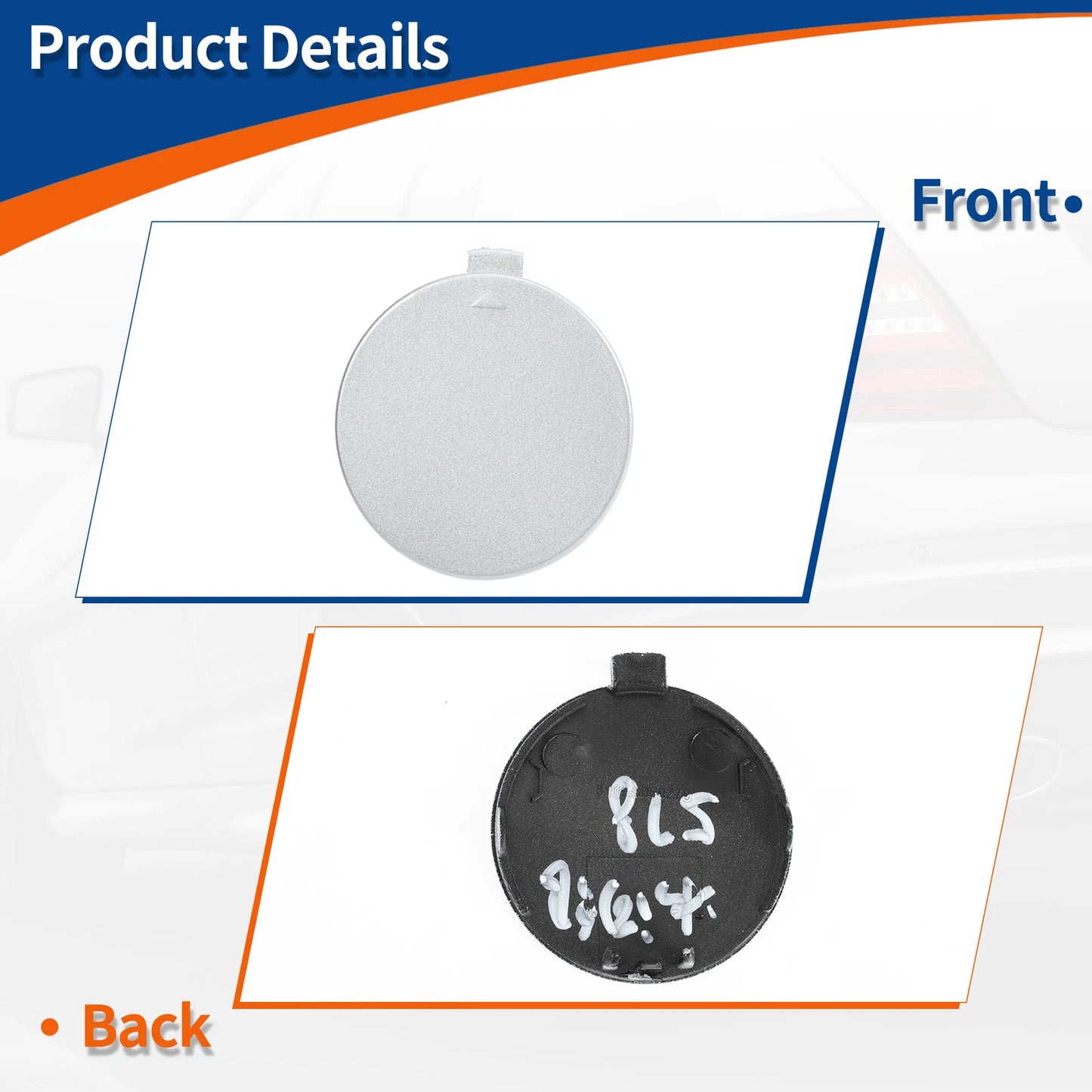 Front Car Bumper Tow Hook Cover for BMW 1 Series (2012-2019) - Ice Silver