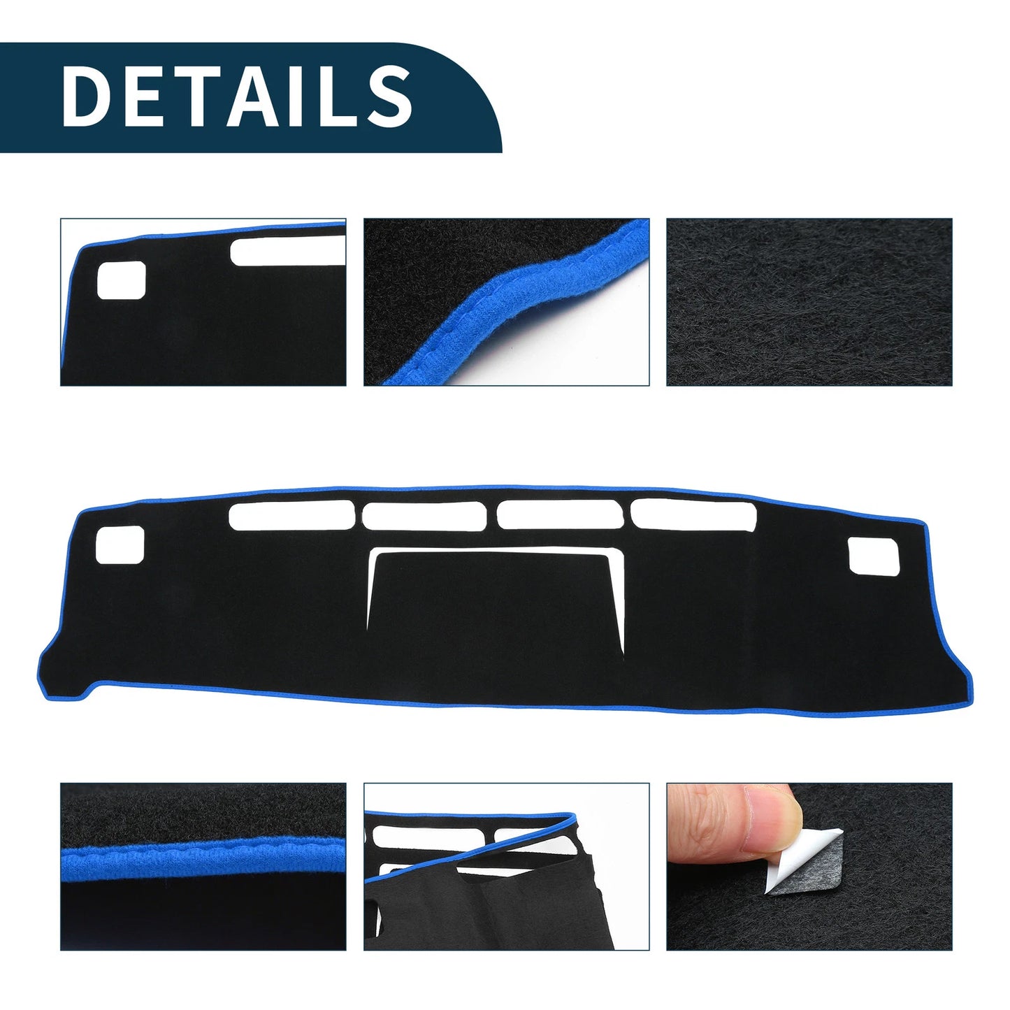 Dashboard Cover Mat for Nissan NV350 Caravan E26 (2012-2024) Black Blue