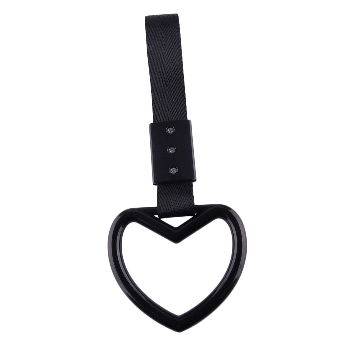 Black Heart Ring Handle Strap for Subway Train Bus Drift Charm Tools