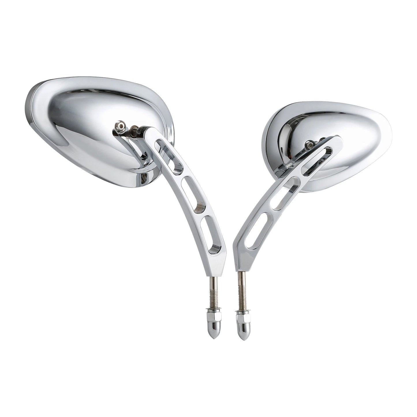 8mm Chrome Rearview Mirrors for Harley Touring Sportster 883 1200 Dyna (2004-2023)