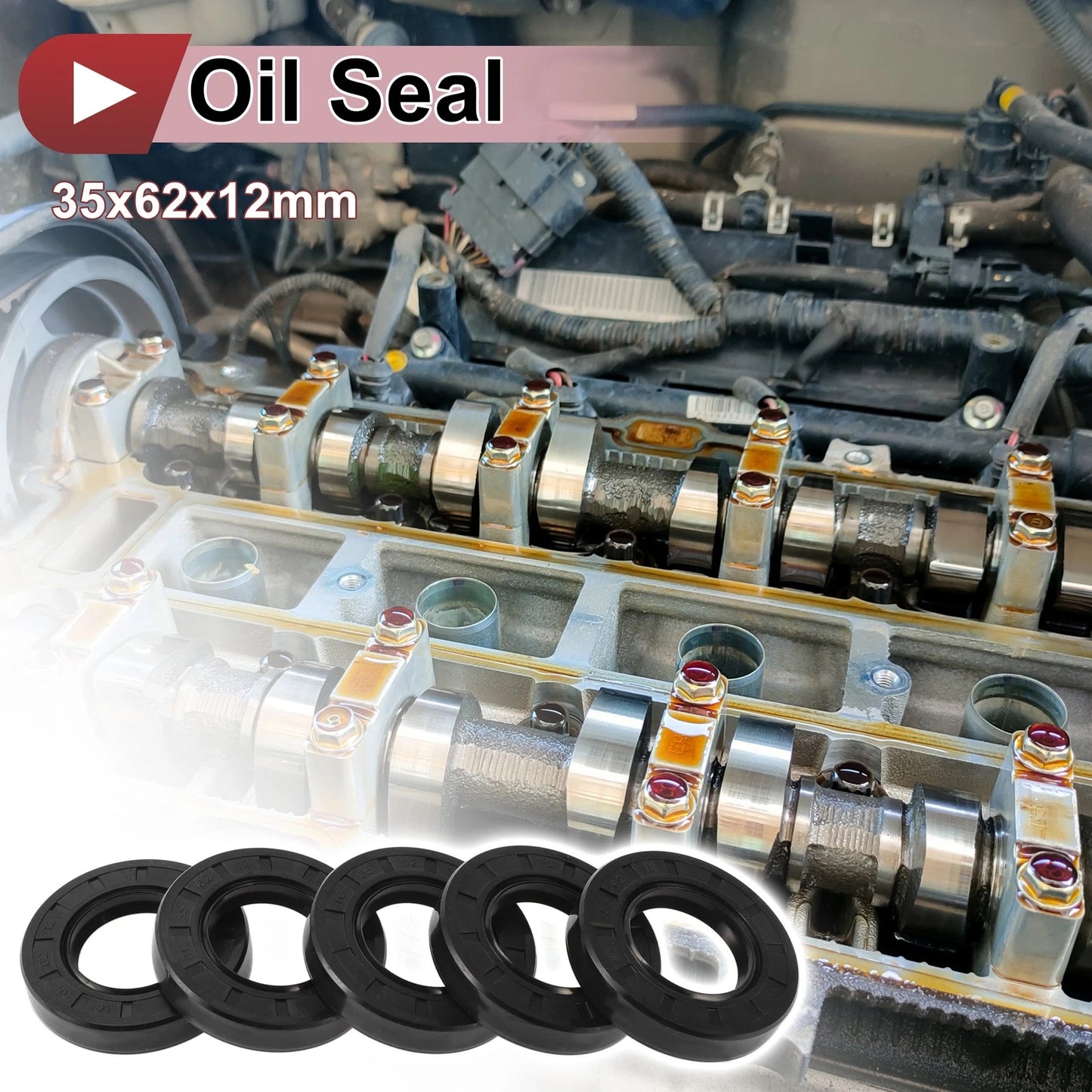 Rotary Shaft Seal 35x62x12mm 5 Pcs