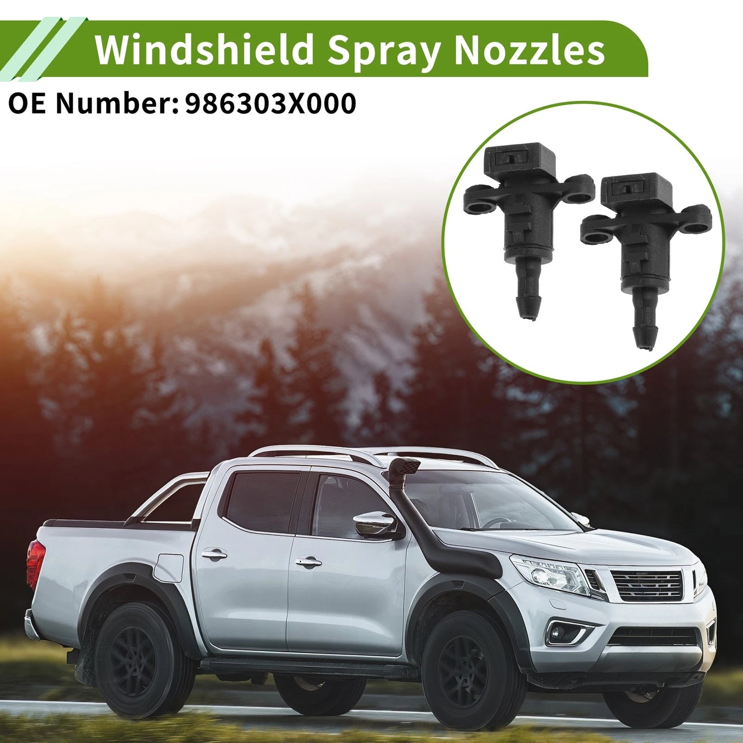 Windshield Washer Nozzle & Hose Connector for Hyundai (2006-2010)