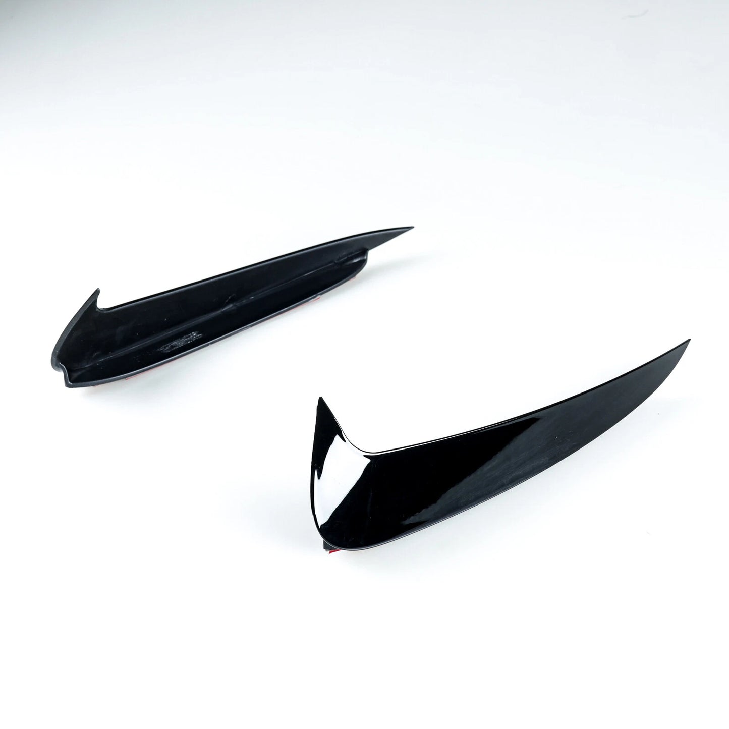 2 x Black  Rear Bumper Flap Spoilers for Mercedes Benz C205 (2015-2020)
