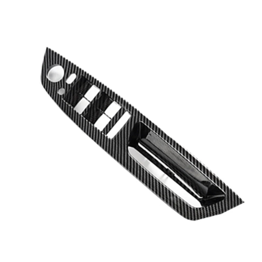 4pcs Carbon Fiber Window Switch Panel Handle Kit for RHD Cars