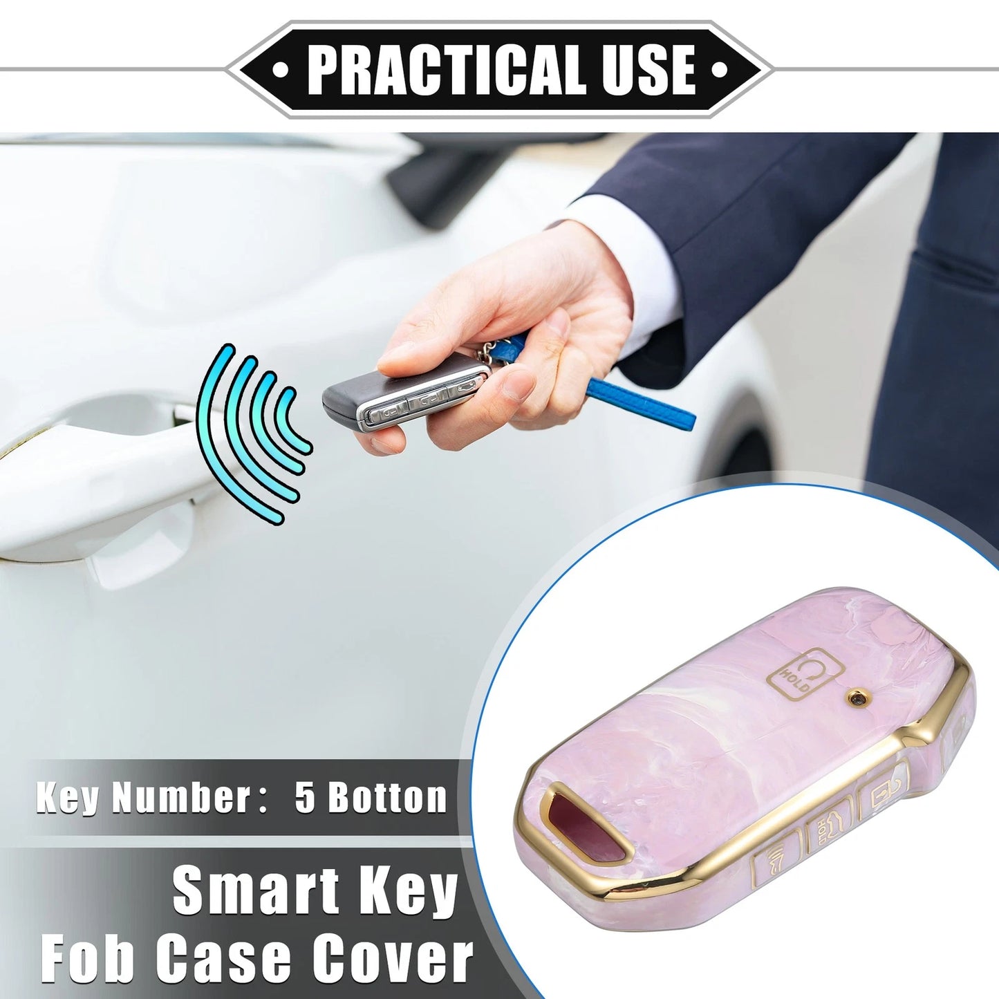 Kia Soul Key Fob Cover Protection 2020-2022 Durable TPU Pink