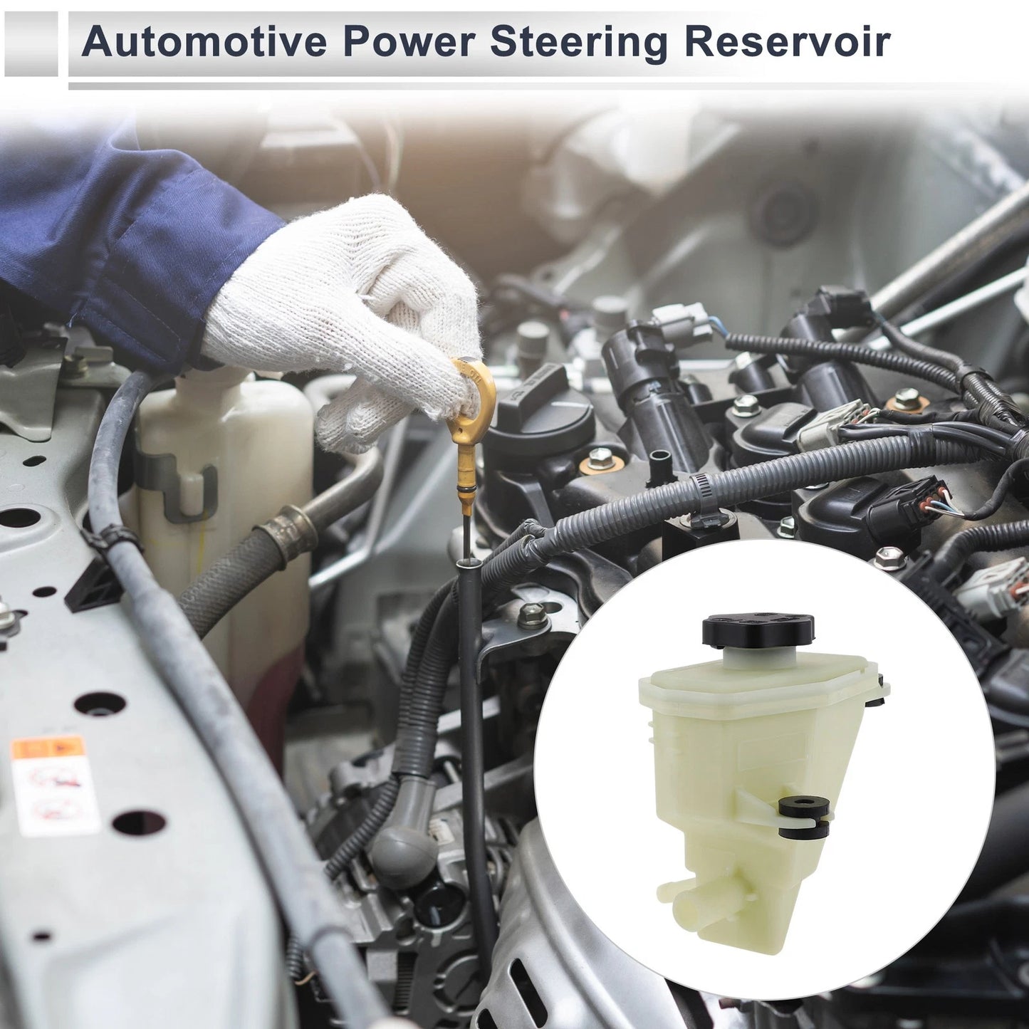 Power Steering Reservoir 1 Pc Beige for Ford Edge (2007-2010)