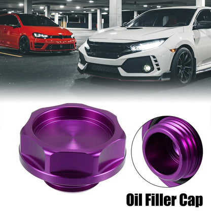 Aluminum Oil Filler Cap Cover Purple for Honda Civic (1996-2000)
