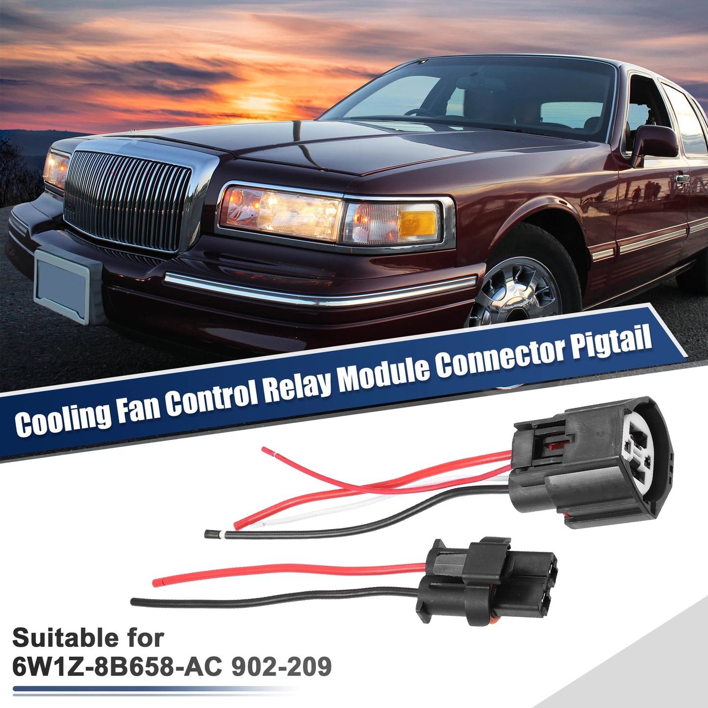 Cooling Fan Control Relay Plug Wire Harness for Ford Crown