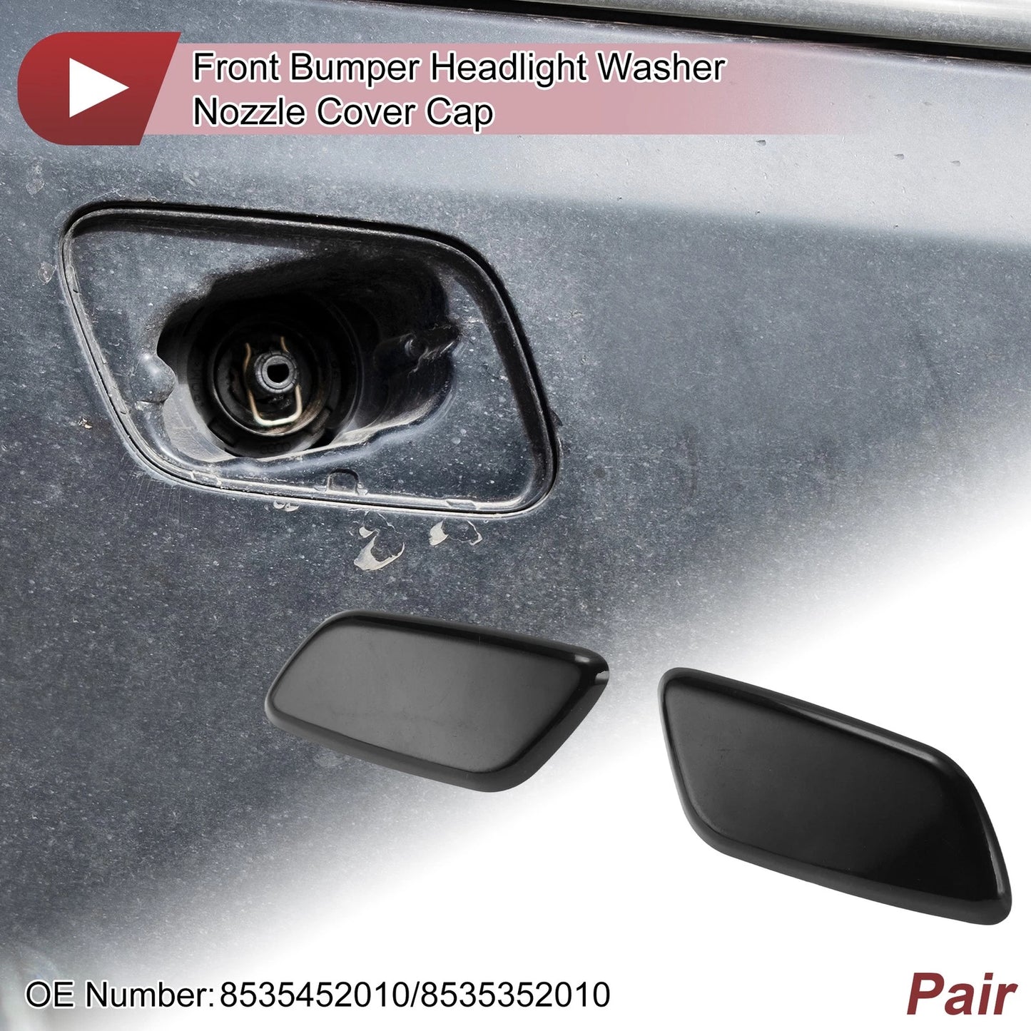 Front Bumper Headlight Washer Nozzle Cover Cap for Toyota Aqua