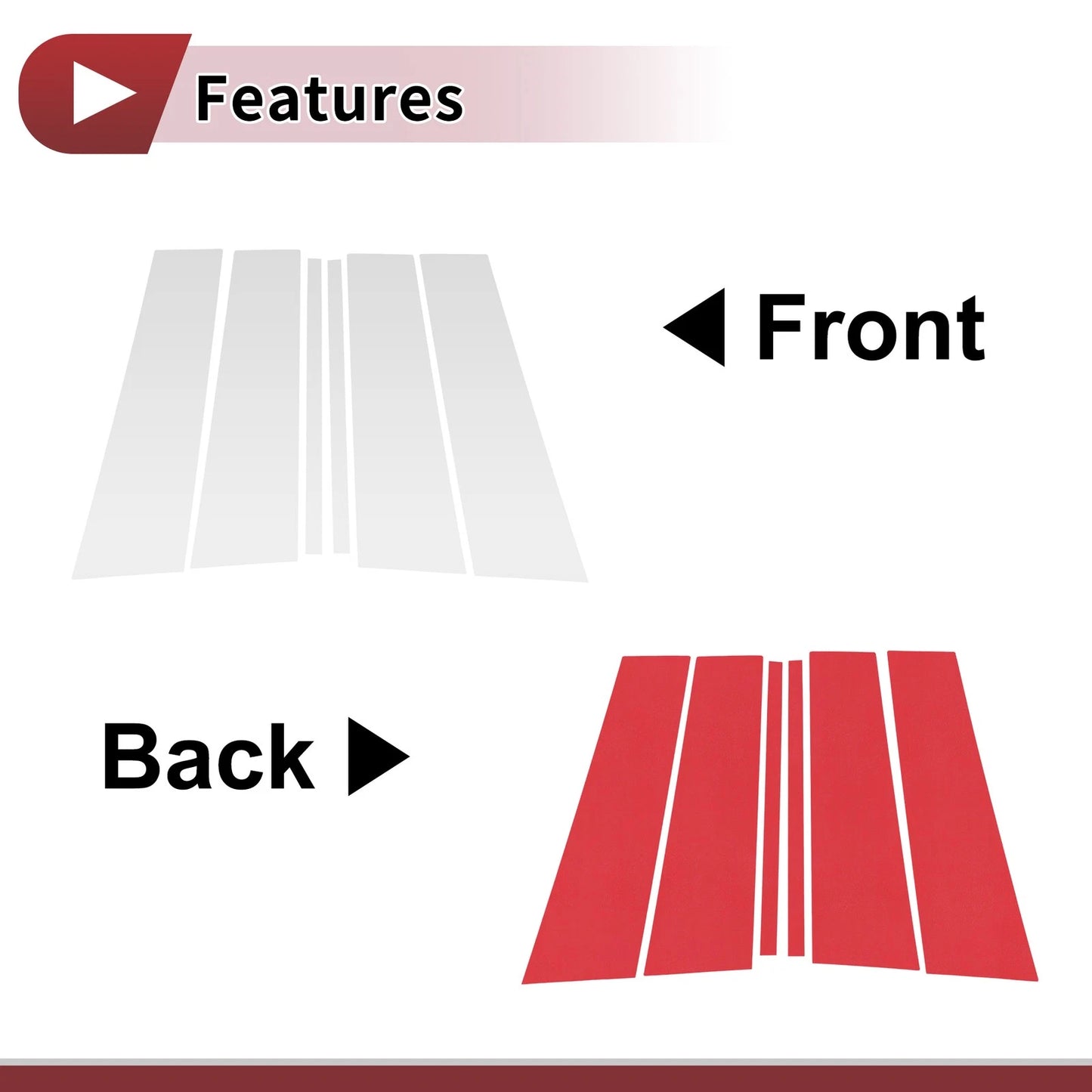 Door Pillar Window Trim for Ford Explorer 2020-2023 Silver Tone