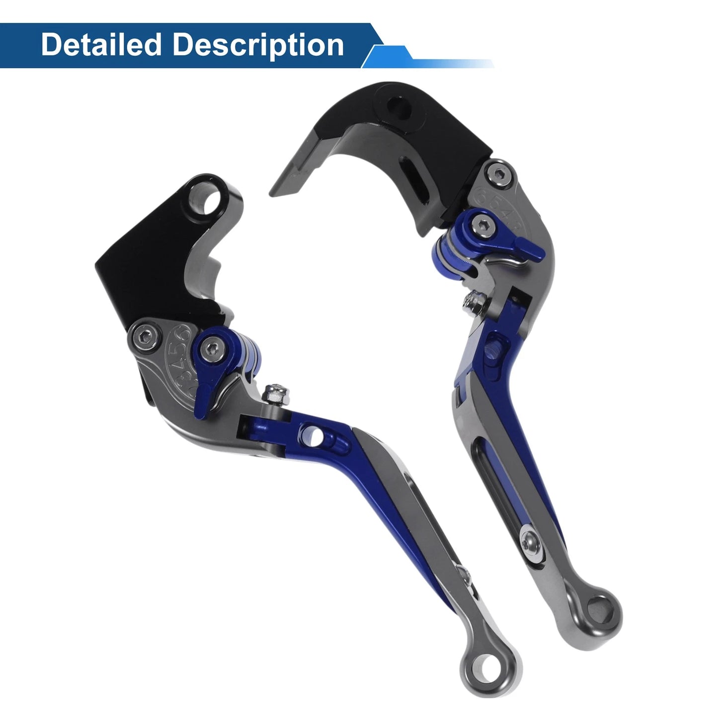 Adjustable Brake Clutch Levers for Honda CBR600RR (2007-2016) - Titanium Blue