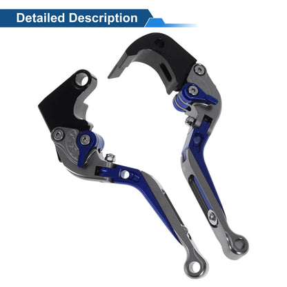 Adjustable Brake Clutch Levers for Honda CBR600RR (2007-2016) - Titanium Blue