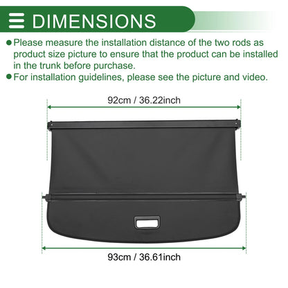 Retractable Cargo Cover for BMW X2 F39 Gloss Black (2018 - 2023)