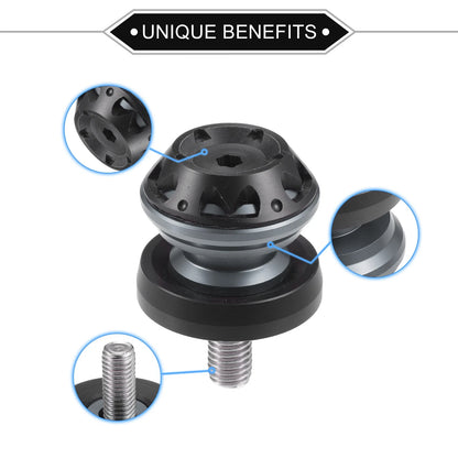 1 Pair Swingarm Spools for Motorcycle Aluminum Alloy Titanium Tone