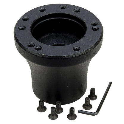 Black Golf Cart Steering Wheel Hub Adapter w/ Screws for EZGO, Club Car, Yamaha