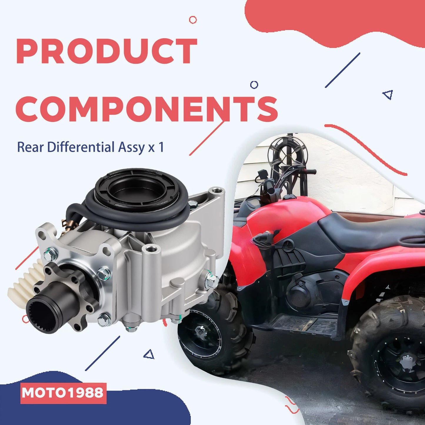 Rear Differential for Yamaha Grizzly 660 YFM660 (2002-2008)